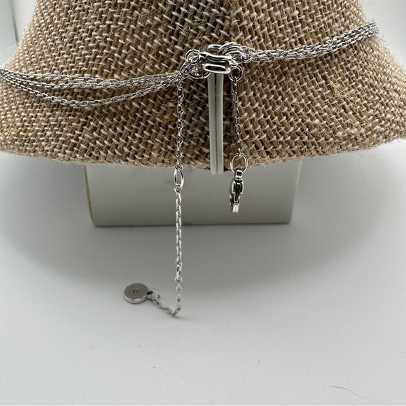 Stella & Dot Pave Chevron Silver tone Necklace with 3 Interchangeable Layers - Picture 5 of 16